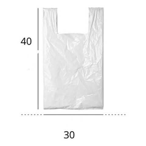 Sacola Branca Alça Camiseta 24×34